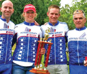 From l, Honingcraft’s winning team: Justin Dowdle, Alexa Terblanche, Allistair Bassett, Andre Marais.